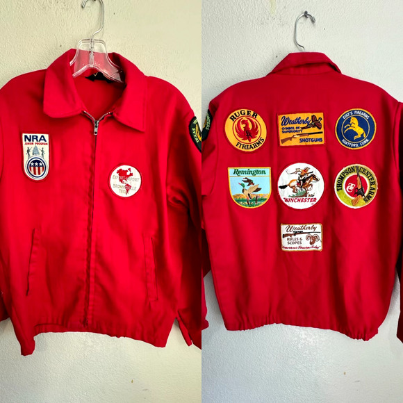 Vtg Junior NRA Hunting Jacket Patches National Rifle Association Sz Small 1970s - Picture 1 of 16